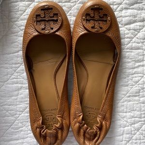 Tory Burch brown leather flats